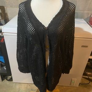 Black mesh cardigan/coverup size 2X
